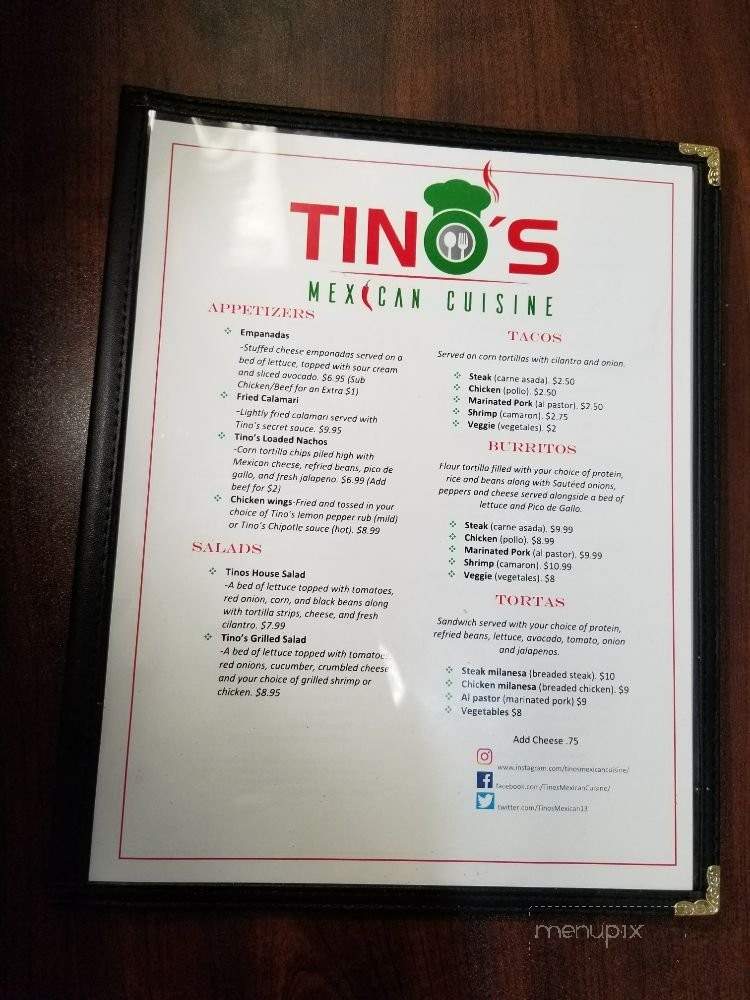 Tino's Mexican Cuisine - Fort Myers, FL menu_pic