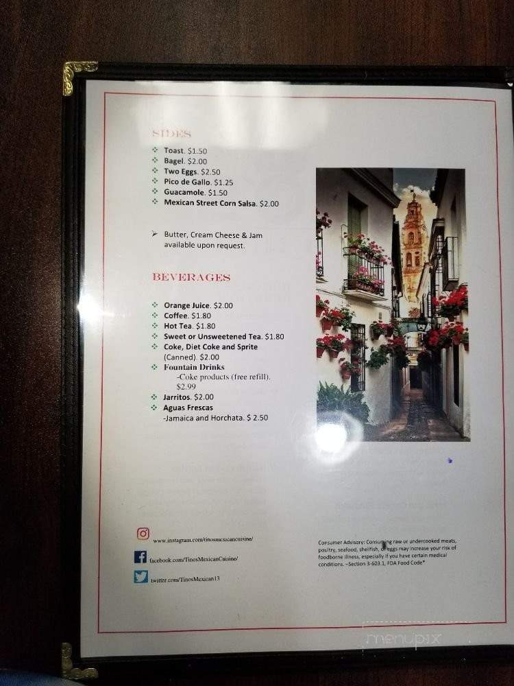 Tino's Mexican Cuisine - Fort Myers, FL menu_pic