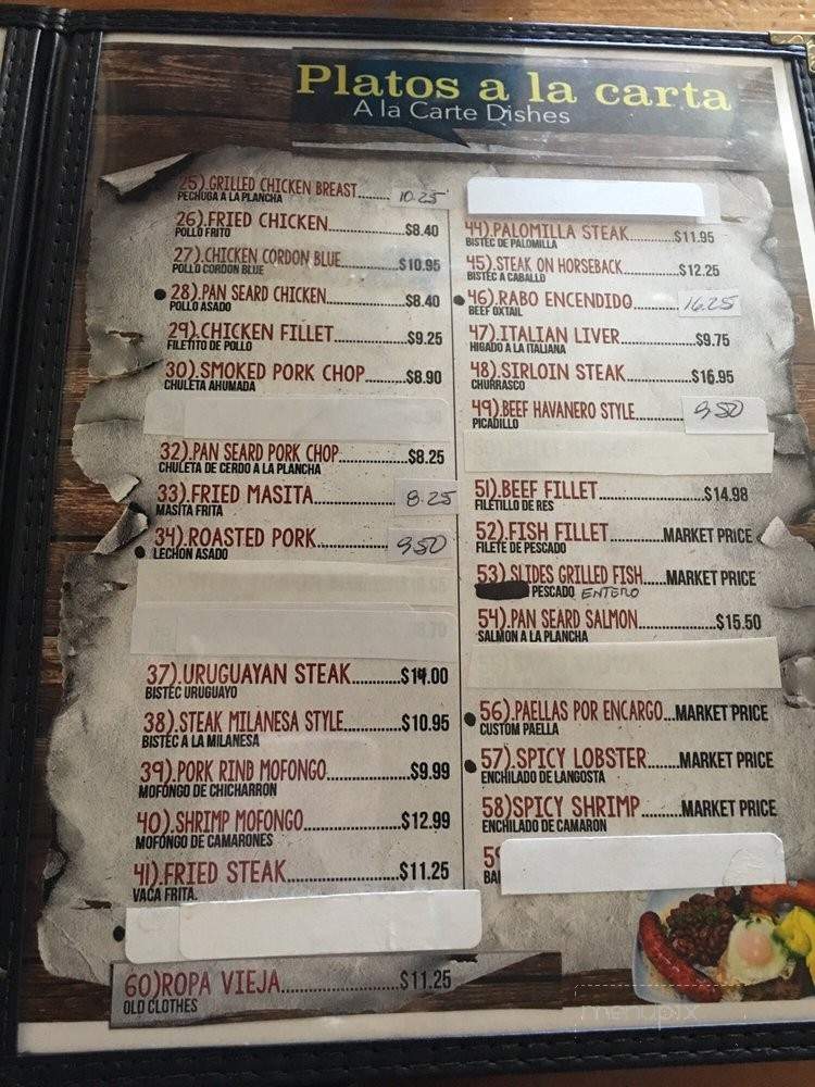 A Mi Manera Restaurant - Cape Coral, FL menu_pic