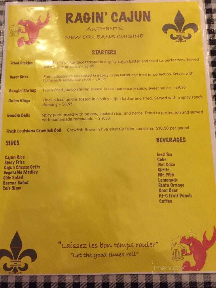 Ragin Cajun - Port Charlotte, FL menu_pic