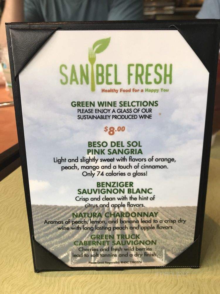 Sanibel Fresh - Sanibel, FL menu_pic