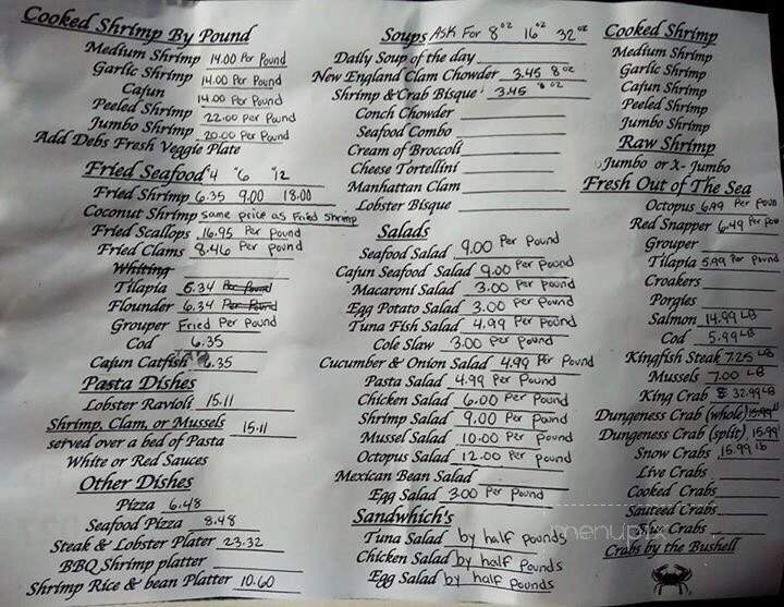 Deb's Seafood - Lehigh Acres, FL menu_pic