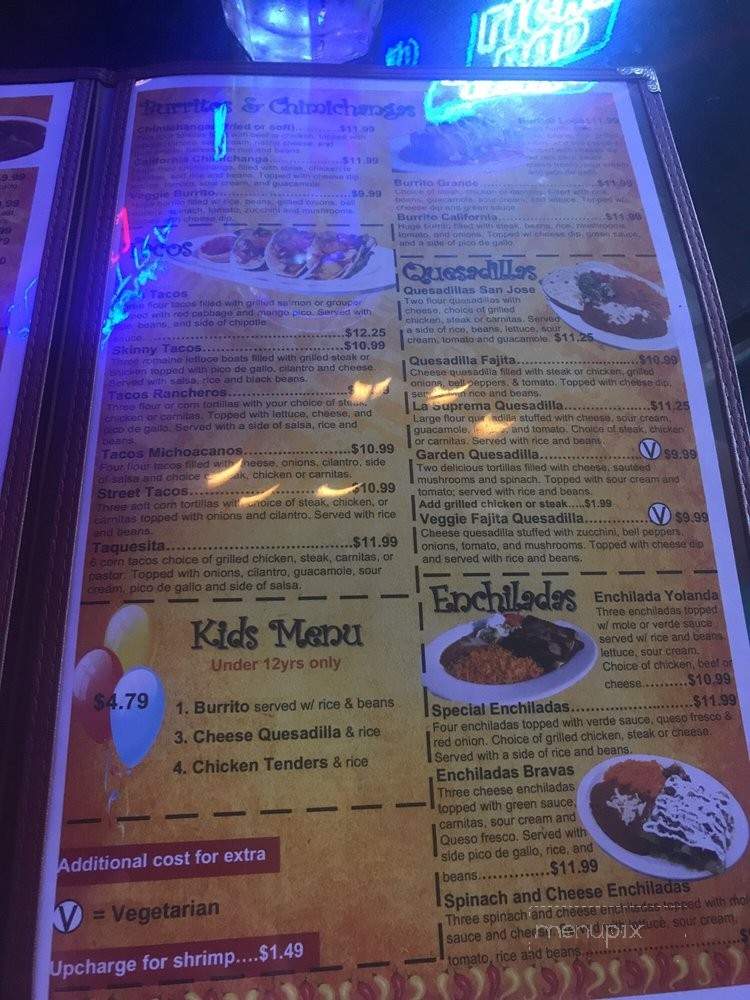 Fajitas Mexican Grill - Bradenton, FL menu_pic