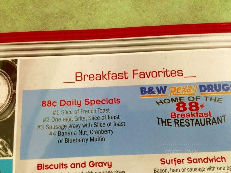 The Restaurant - Inverness, FL menu_pic