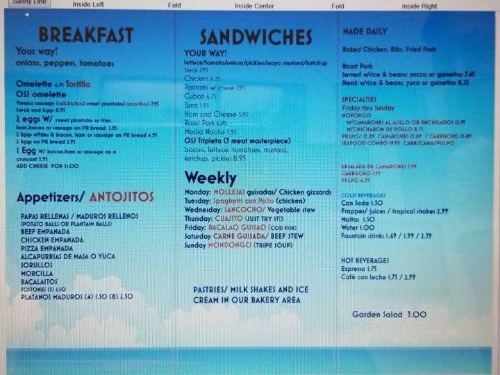 Old San Juan Restaurant - Ocala, FL menu_pic
