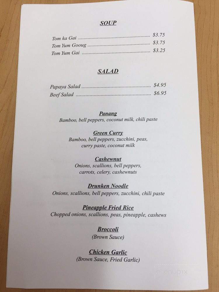 Thai To Go - Ocala, FL menu_pic