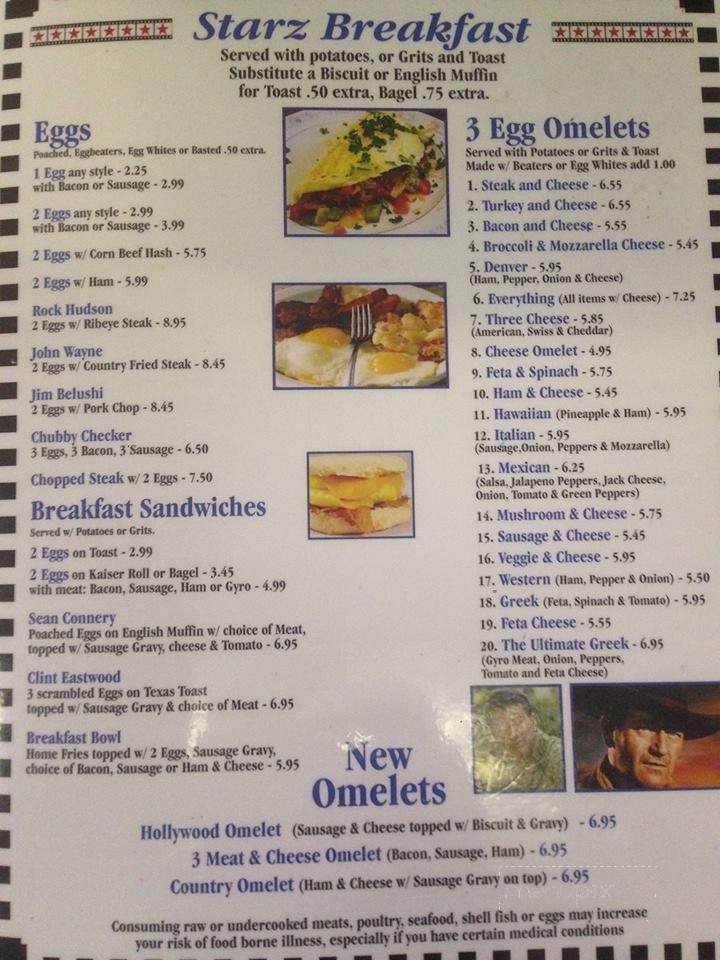 Starz Cafe - Port Richey, FL menu_pic