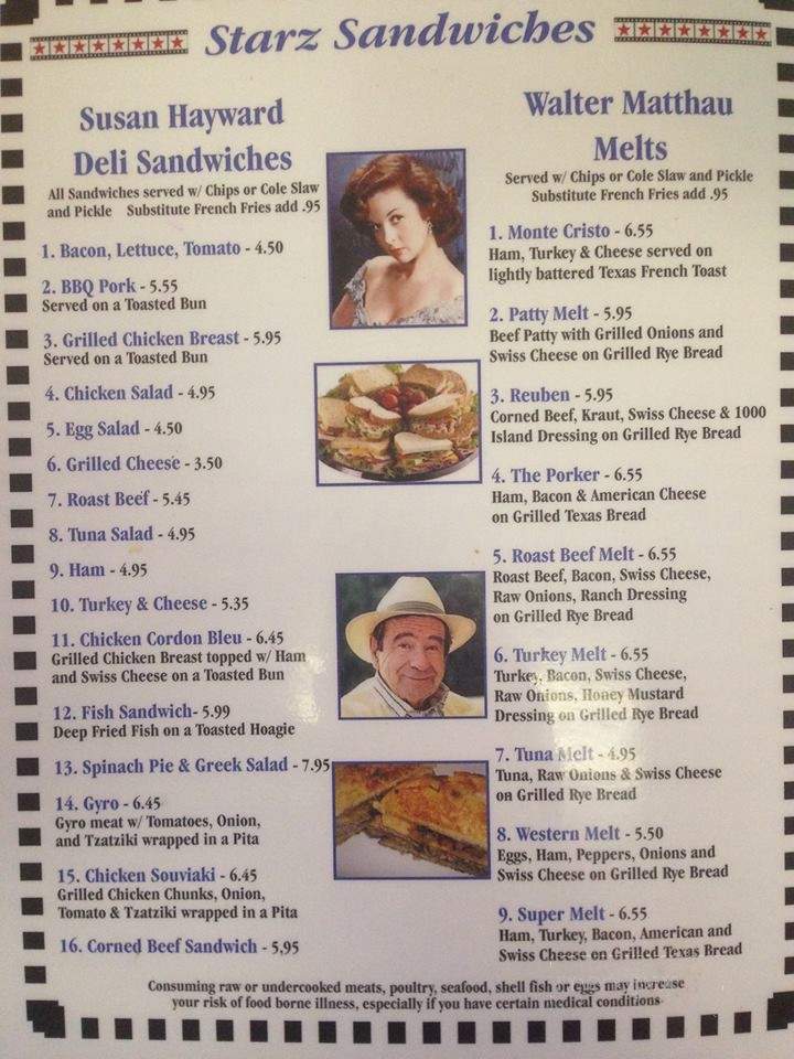 Starz Cafe - Port Richey, FL menu_pic