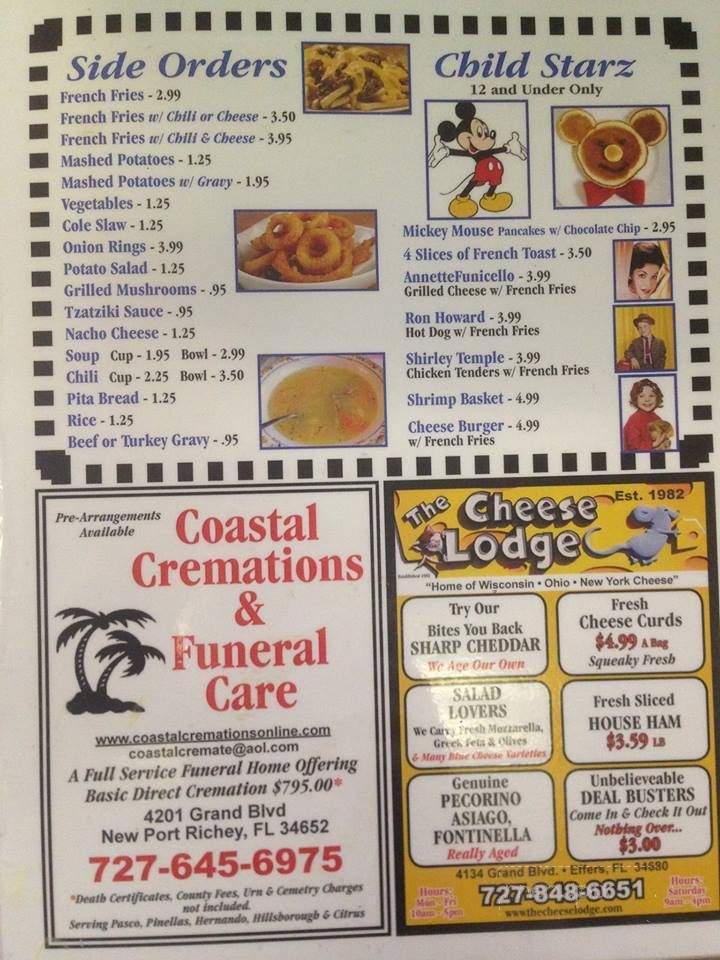 Starz Cafe - Port Richey, FL menu_pic