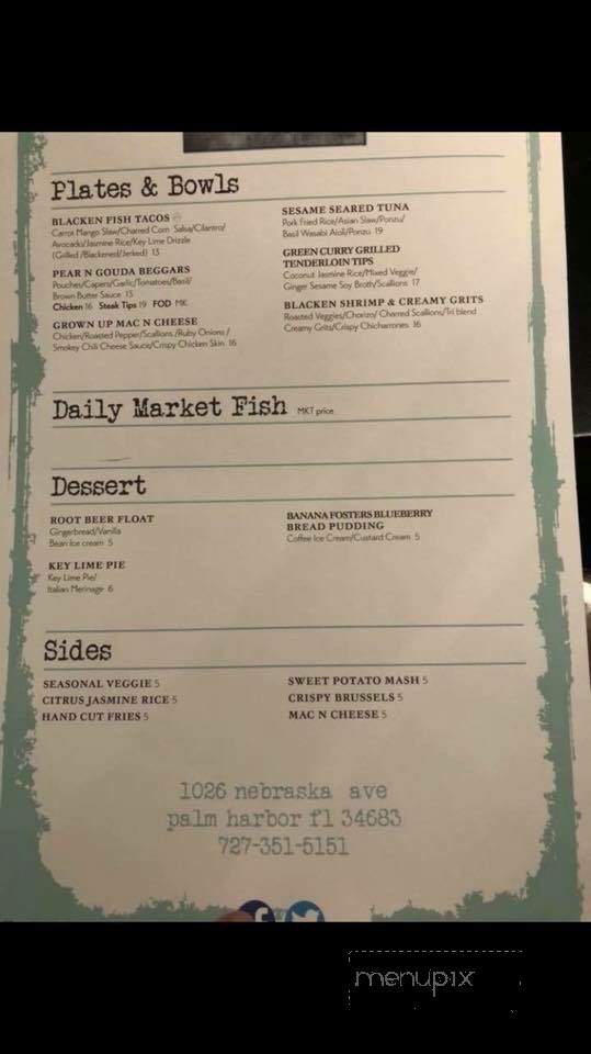 Fin's - Palm Harbor, FL menu_pic