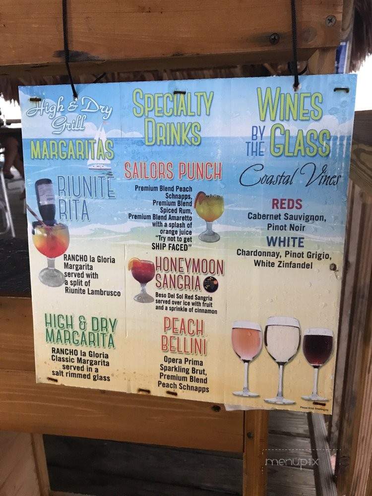 High & Dry Grill - Dunedin, FL menu_pic