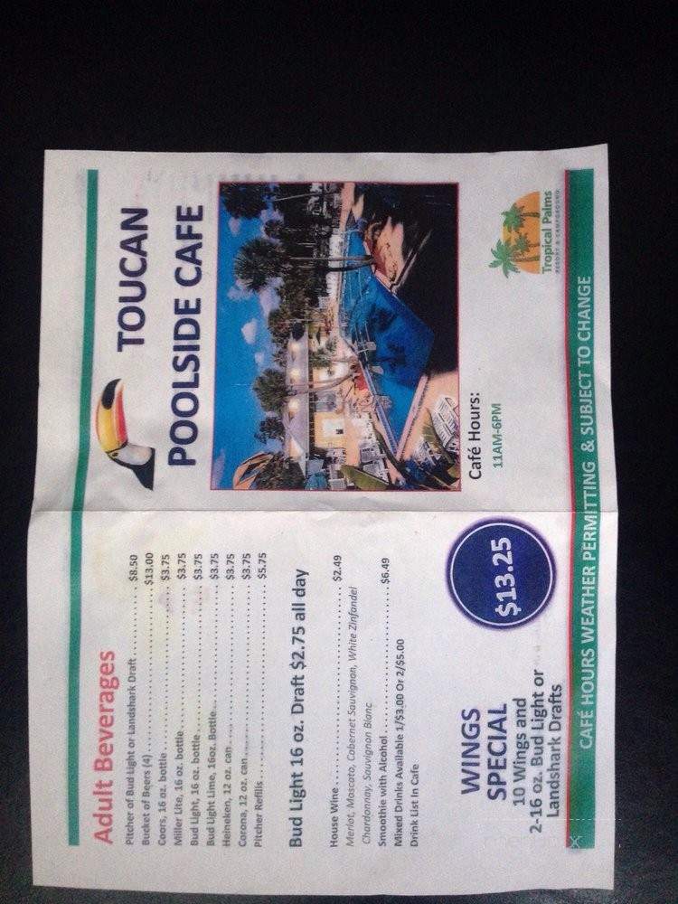 Toucan Cafe - Kissimmee, FL menu_pic