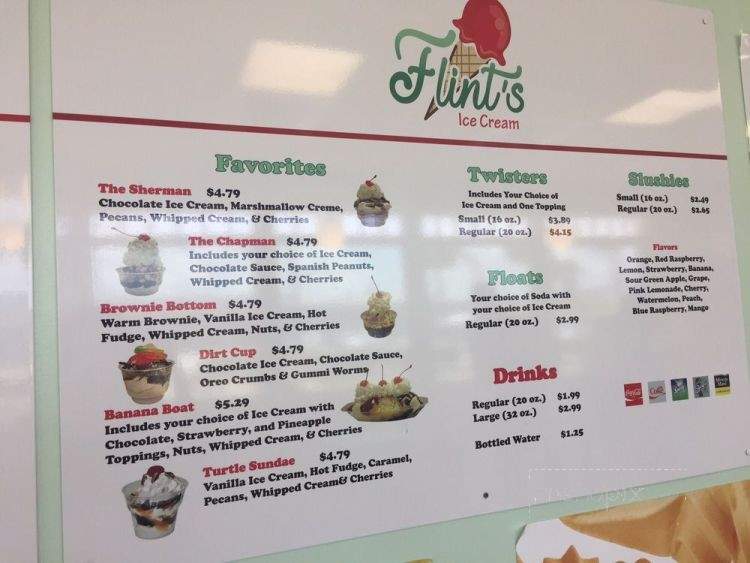 Flint's Ice Cream - St Cloud, FL menu_pic