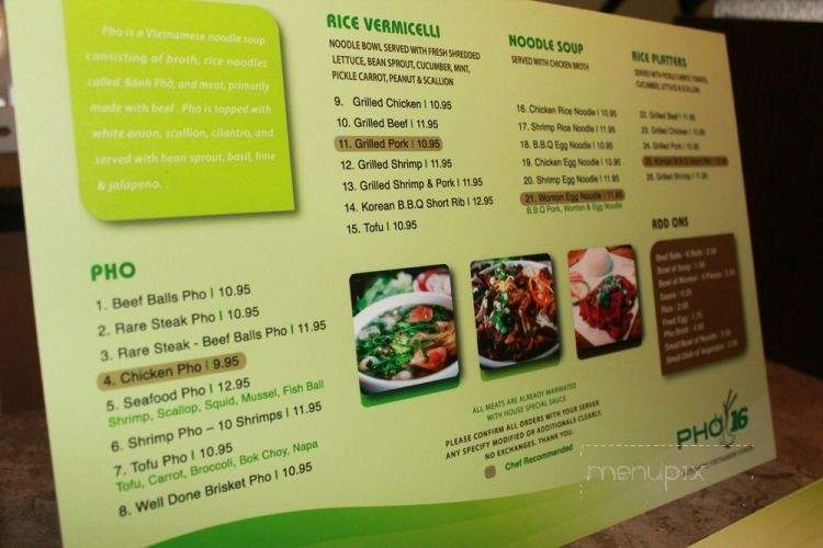 Pho 16 - Fort Pierce, FL menu_pic
