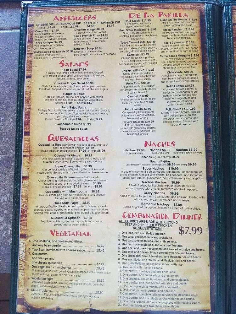Baja California Cantina and Grill - Gardendale, AL menu_pic