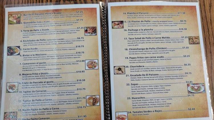 El Paisano Taqueria - Pelham, AL menu_pic