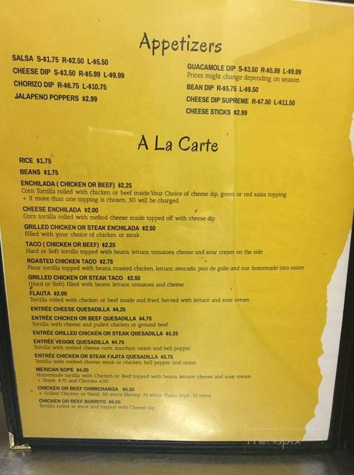 Daddy's Kitchen - Thorsby, AL menu_pic