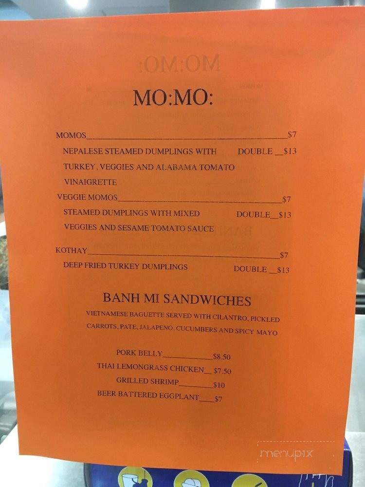 Mo:Mo: - Birmingham, AL menu_pic