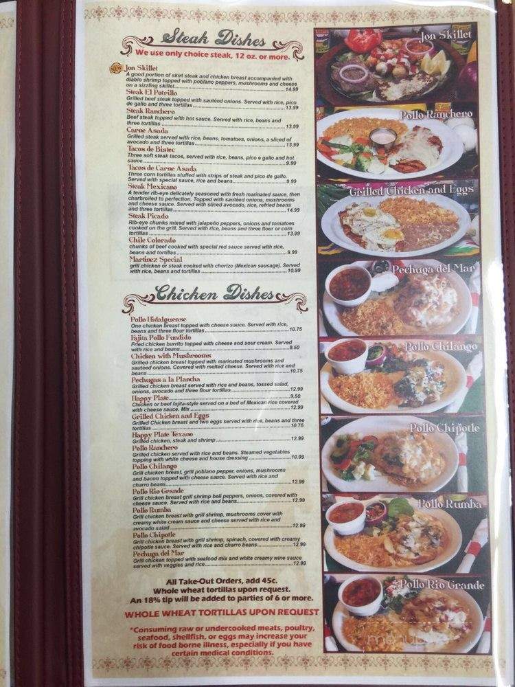 El Potrillo Mexican Restaurant - Birmingham, AL menu_pic