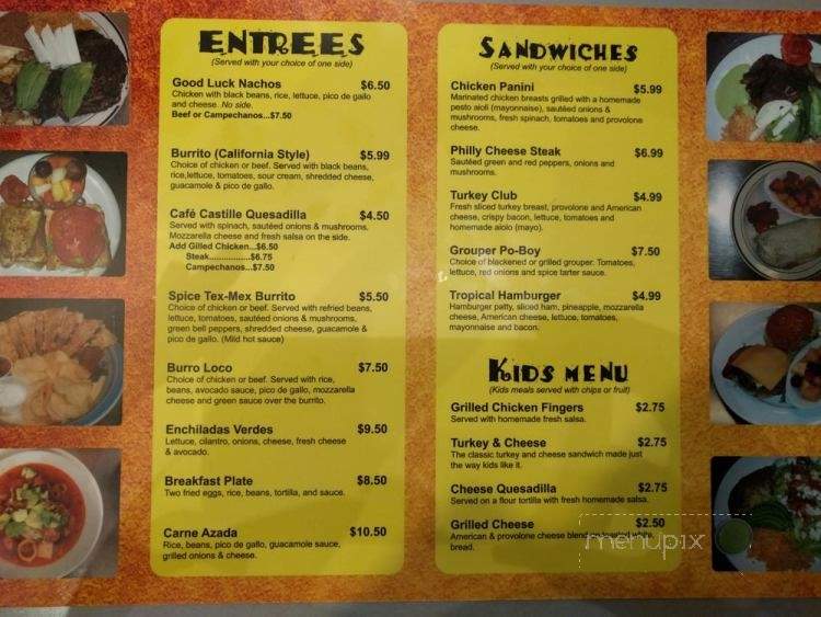 Cafe Castillo - Birmingham, AL menu_pic