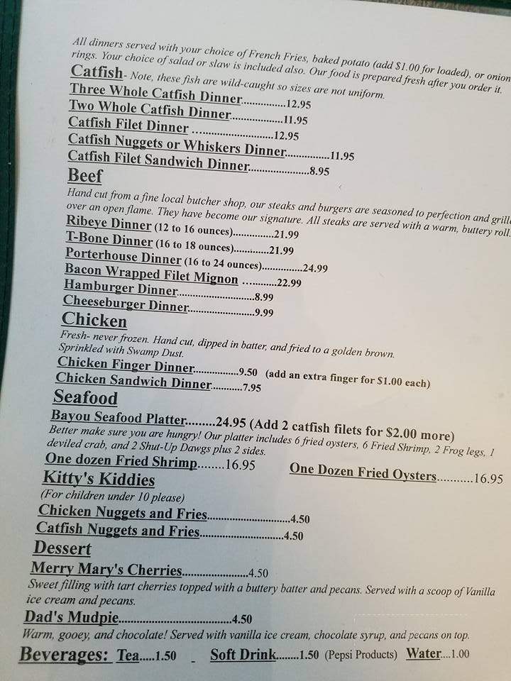 Here Kitty, Kitty Fish - Akron, AL menu_pic