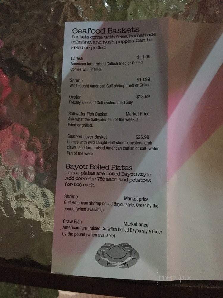 The Bayou Basket - Northport, AL menu_pic