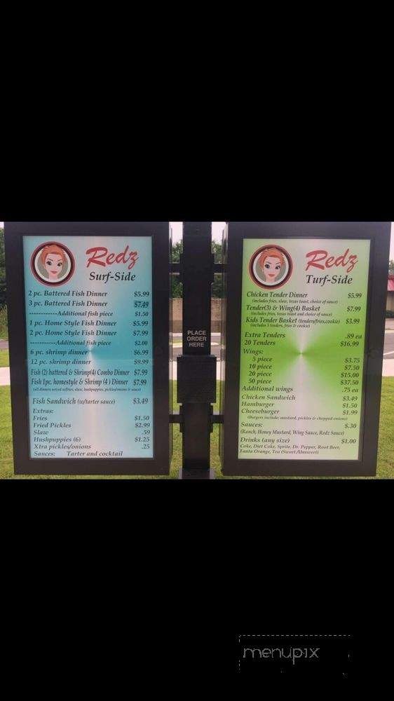 Redz - Fayette, AL menu_pic