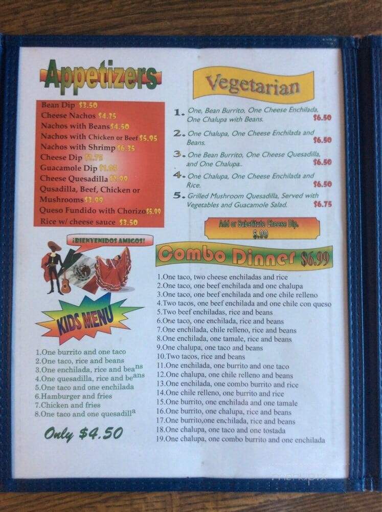San Antonios Mexican Restaurant - Section, AL menu_pic