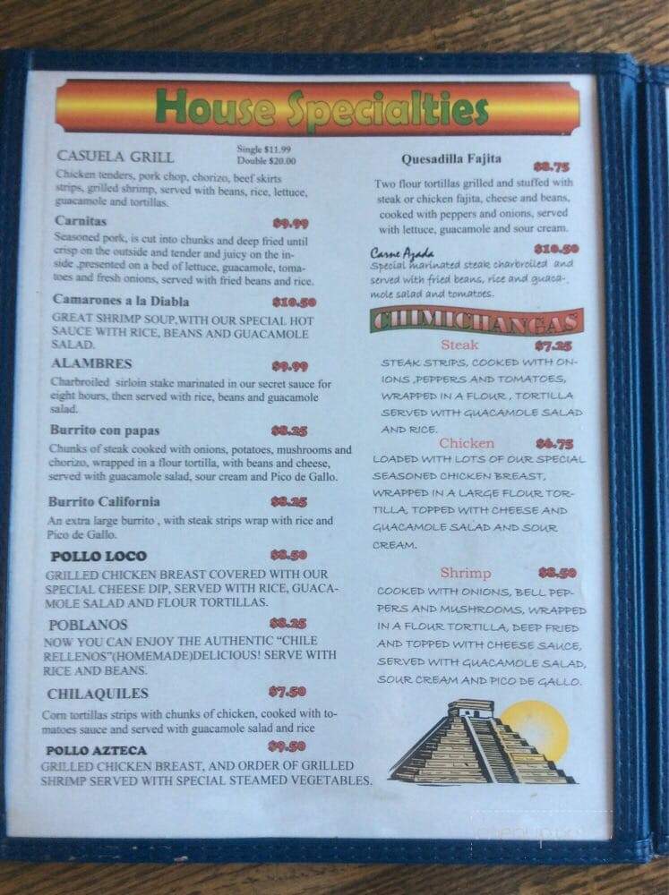 San Antonios Mexican Restaurant - Section, AL menu_pic