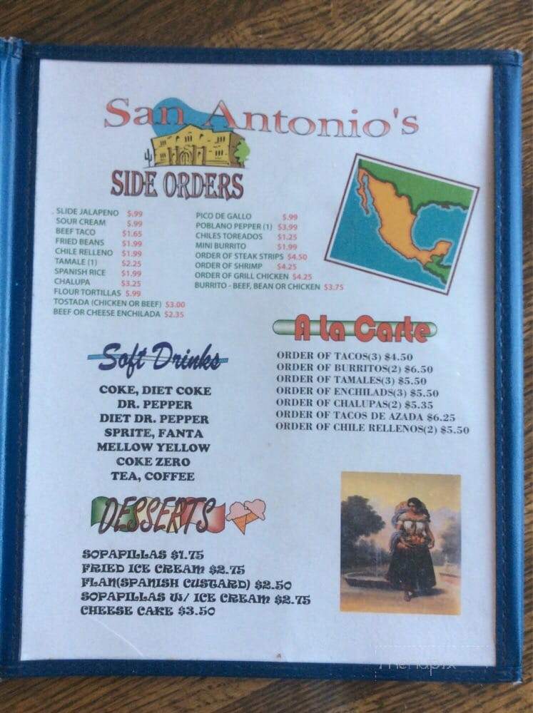 San Antonios Mexican Restaurant - Section, AL menu_pic