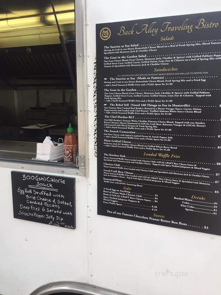Back Alley Traveling Bistro - Huntsville, AL menu_pic