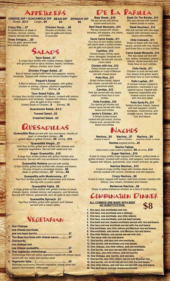 Baja California Cantina And Grill - Rainbow City, AL menu_pic