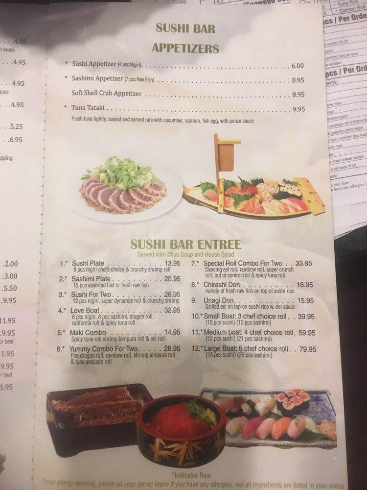 Sapporo Japanese Steakhouse - Guntersville, AL menu_pic