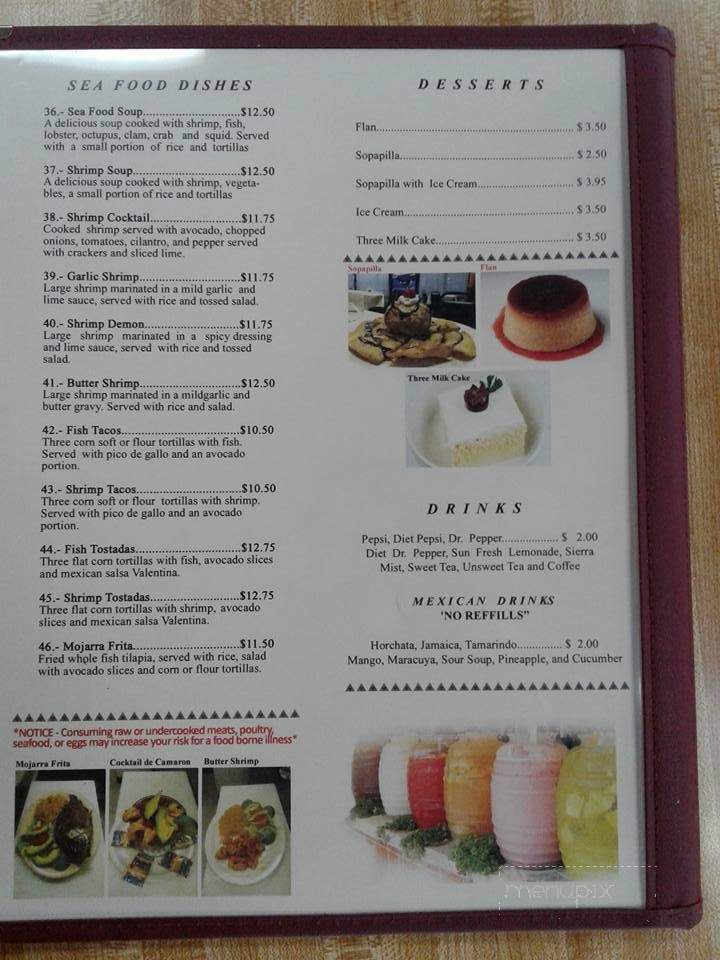 El Mariachi Mexican Restaurant - Prattville, AL menu_pic