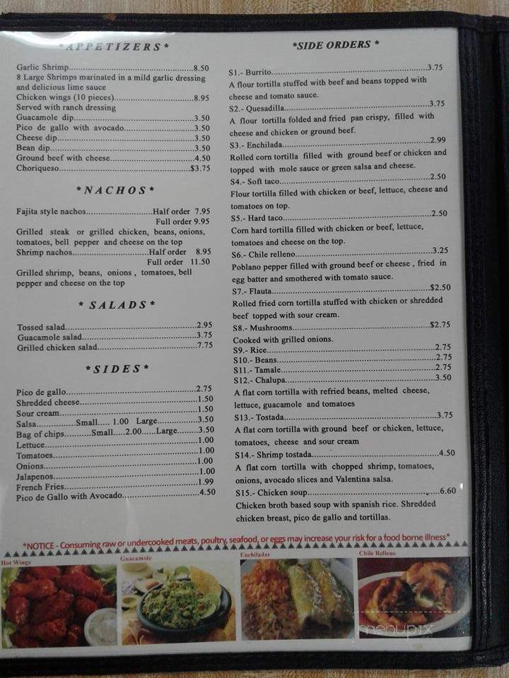 El Mariachi Mexican Restaurant - Prattville, AL menu_pic