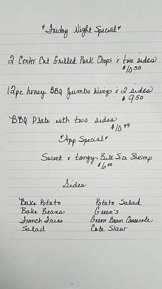 Maw Maws Cornbread Kitchen - Daviston, AL menu_pic