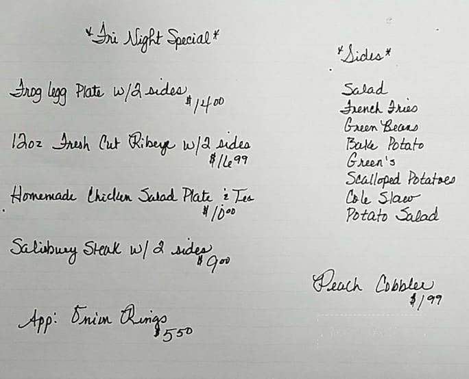 Maw Maws Cornbread Kitchen - Daviston, AL menu_pic