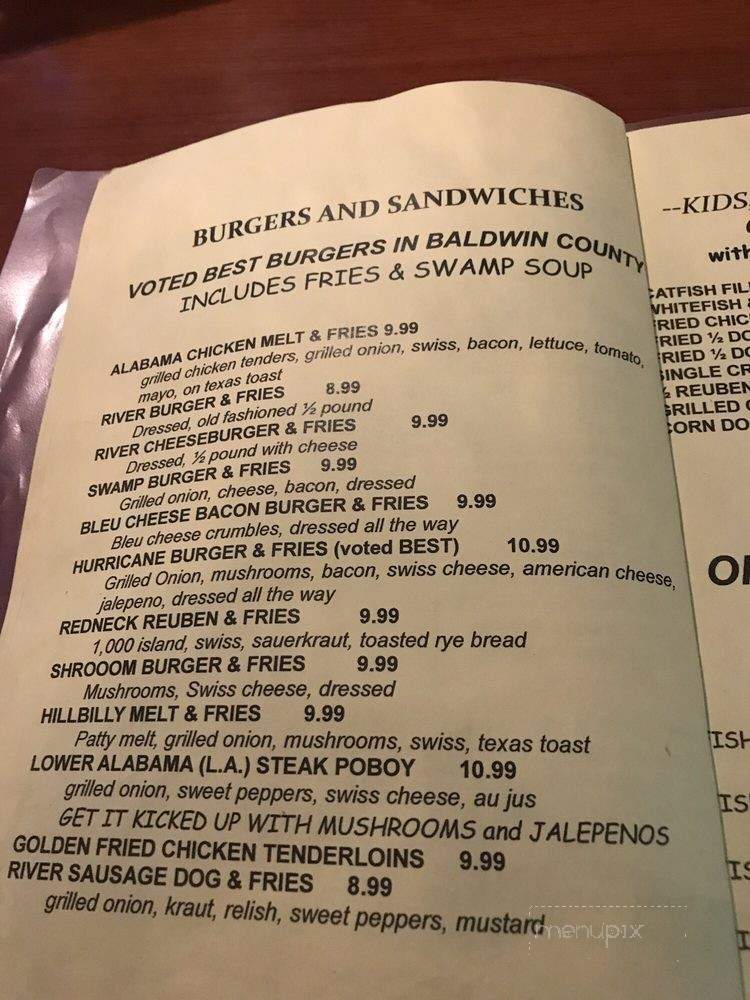 Fish River Grill by the Bay - Fairhope, AL menu_pic