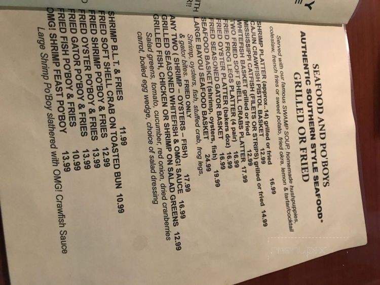 Fish River Grill by the Bay - Fairhope, AL menu_pic
