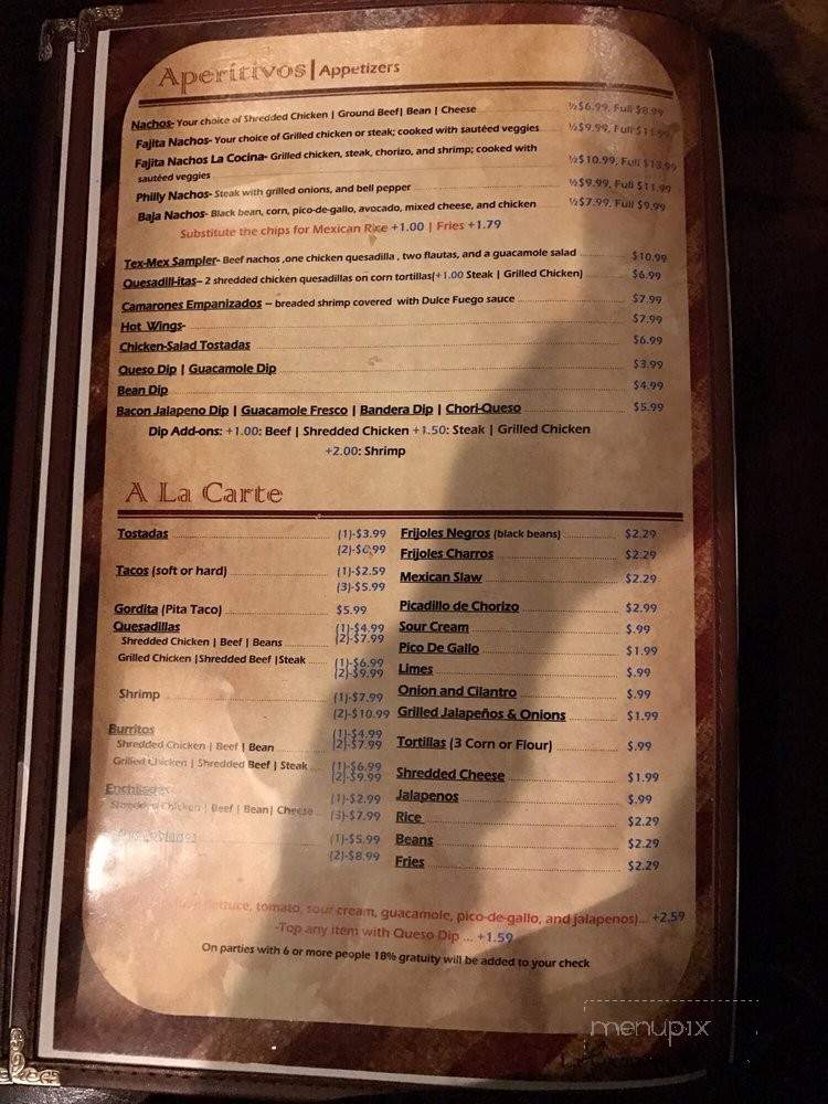 La Cocina - Mobile, AL menu_pic