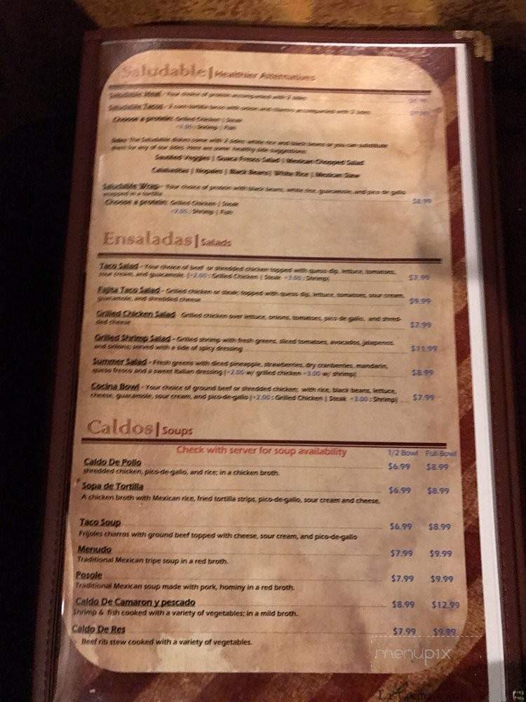 La Cocina - Mobile, AL menu_pic