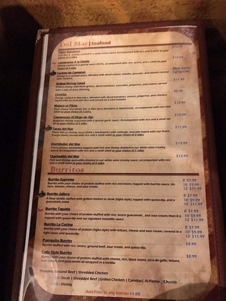 La Cocina - Mobile, AL menu_pic