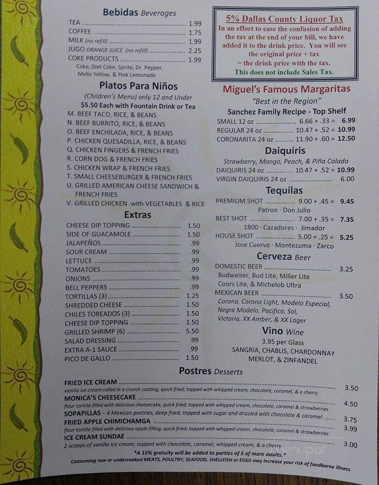 Valle Grande Mexican Grill - Valley Grande, AL menu_pic