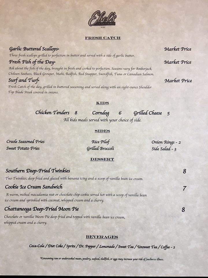 Ebel's Tavern - Carthage, TN menu_pic