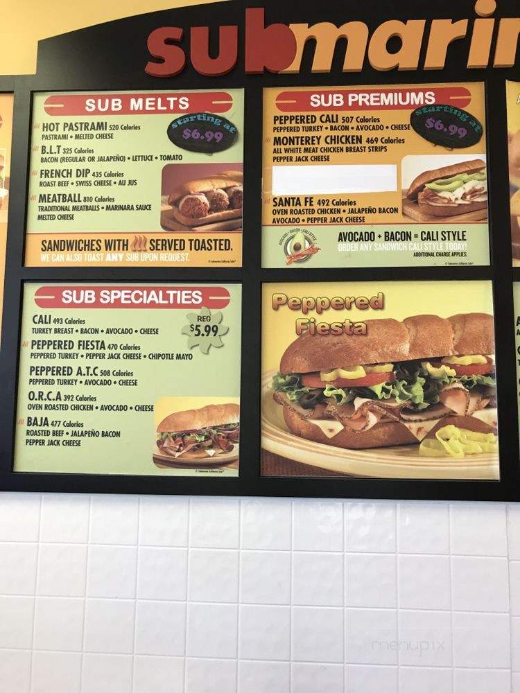Fresh California Subs - Clarksville, TN menu_pic