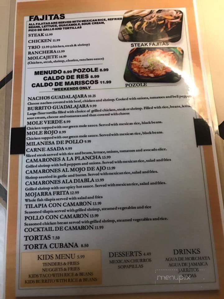 Guadalajara Market & Taqueria - Clarksville, TN menu_pic
