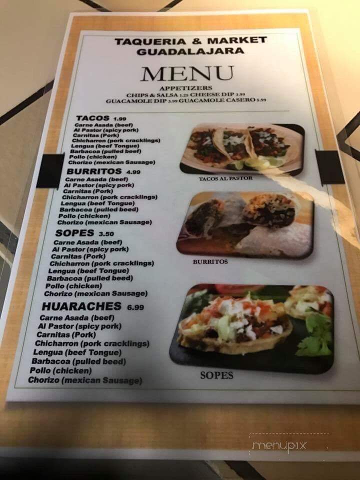 Guadalajara Market & Taqueria - Clarksville, TN menu_pic
