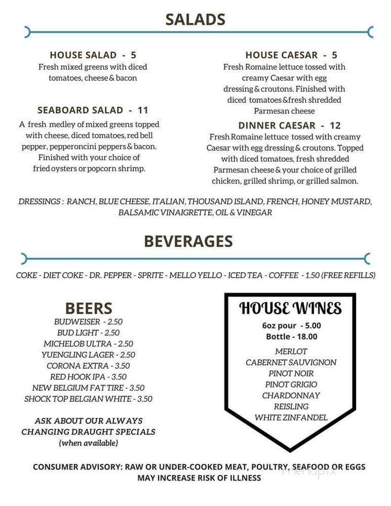 Off The Rails - Dickson, TN menu_pic