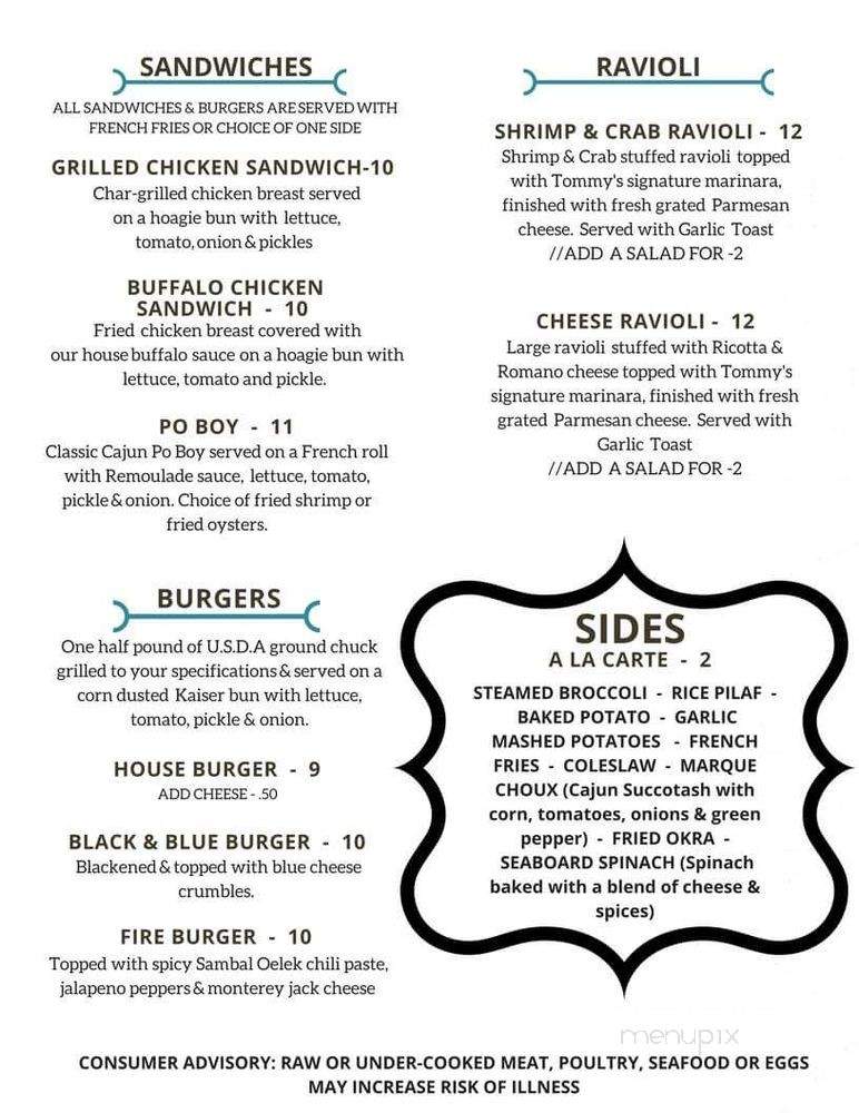 Off The Rails - Dickson, TN menu_pic