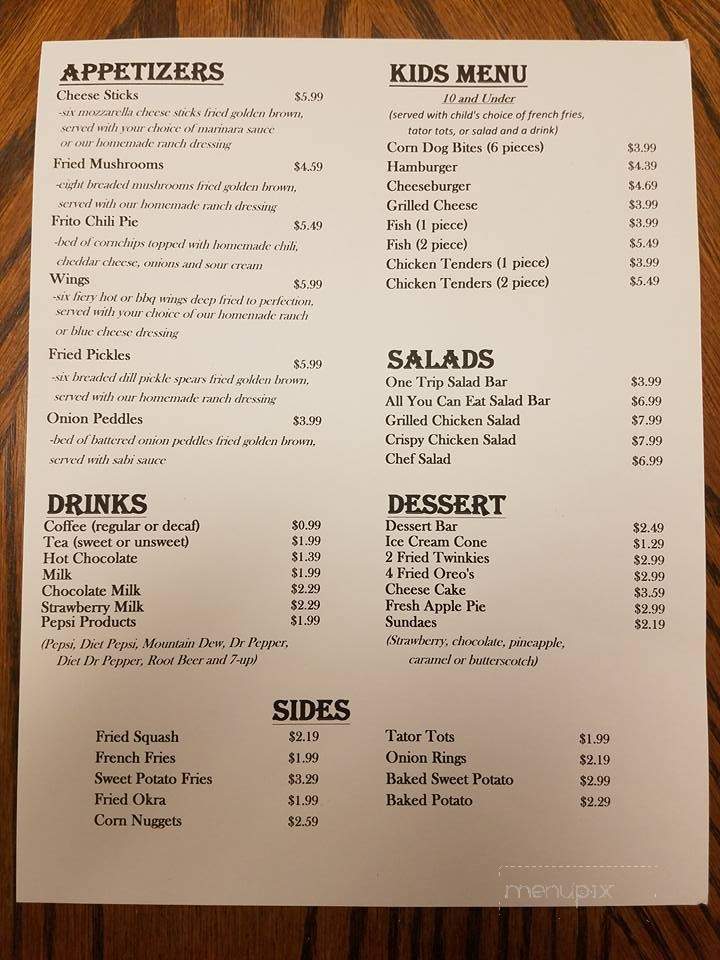 The Grainery - McEwen, TN menu_pic